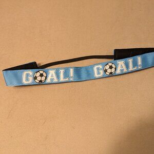 Hand-Sewn Soccer Goal Headband -  No-Slip w/ Velvet Backing, Athletic Aesthetic